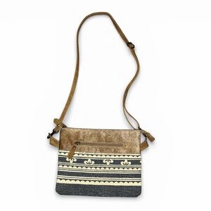 Myra Bag Boho Crossbody | Upcycled Canvas & Leather Western Style